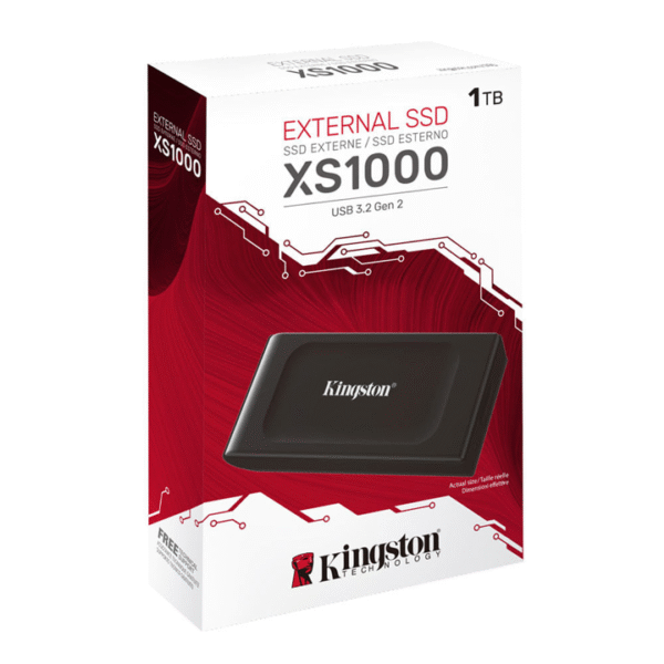 SSD Externo Kingston XS1000 - 2TB, Portátil, Ultracompacto y Resistente