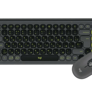 Combo Logitech POP Keys + POP Mouse en elegante negro, con conexión Bluetooth/USB