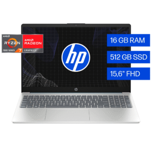 LAPTOP HP 15-FC0272LA AMD RYZEN™ 7 7730U 16GB RAM 512 GB SSD 15.6" FHD