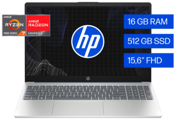 LAPTOP HP 15-FC0272LA AMD RYZEN™ 7 7730U 16GB RAM 512 GB SSD 15.6″ FHD